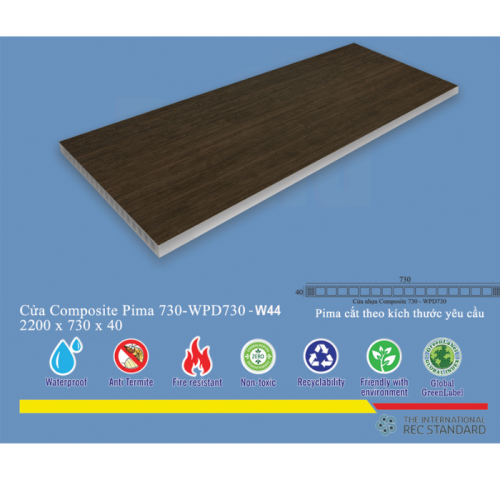 Phôi Cửa Pima 73022 phủ vân gỗ W44