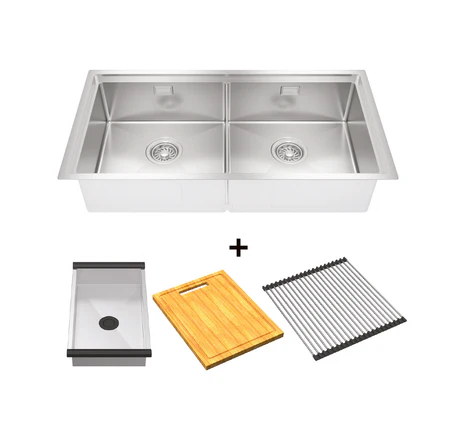 Combo Chậu bếp Hafele 2 hộc kèm phụ kiện 567.94.057