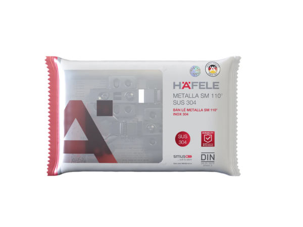Bản lề Hafele DIY Inox 304 giảm chấn 315.07.115