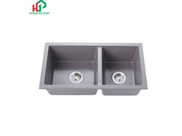 Chậu đôi đá Hafele màu Xám 577.25.510