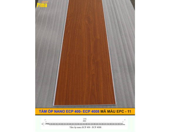 Tấm ốp nano ECP ( 3000x400x8) phủ vân 11