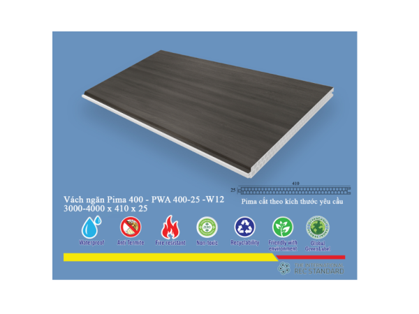 Tấm vách ngăn trang trí pima 40025 (4000) phủ vân W12